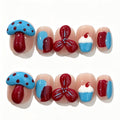 Mushroom Cupcake Short Square Press-On Nails